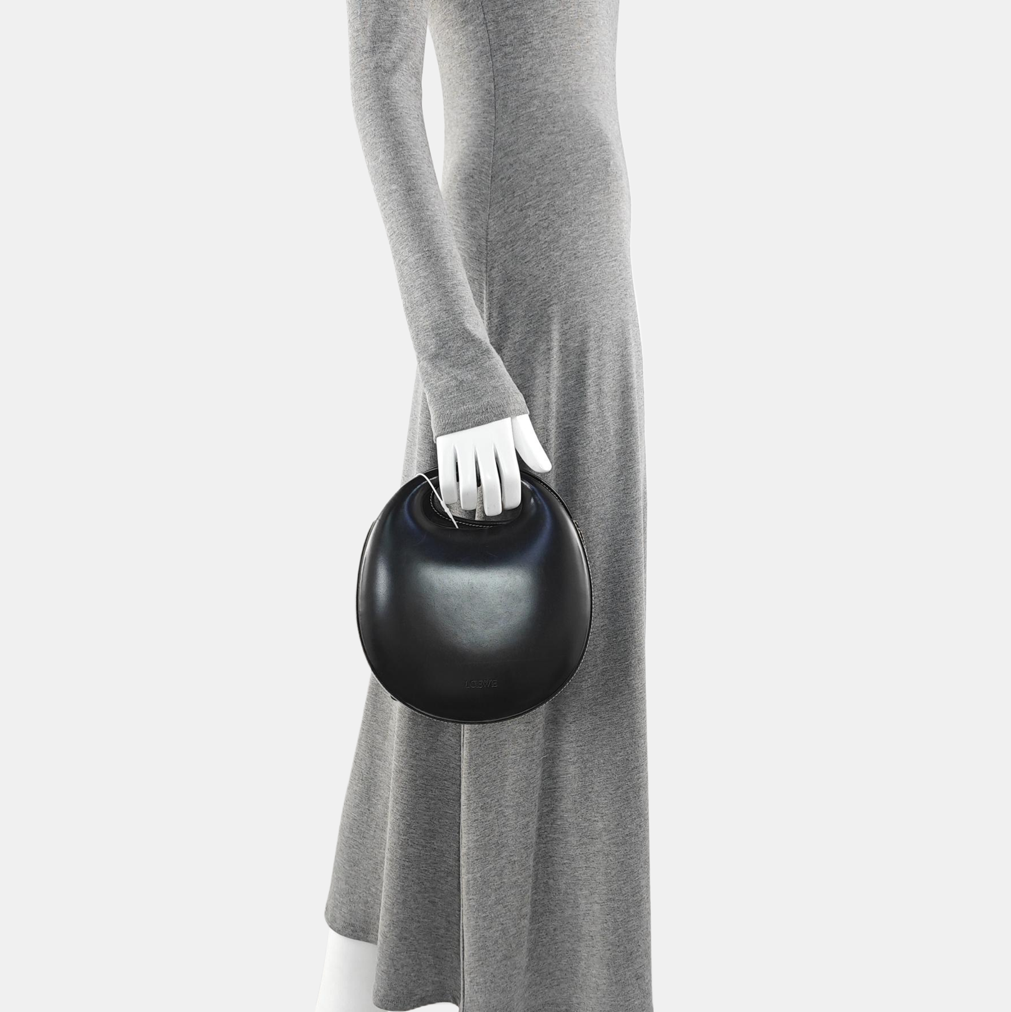 Calfskin Top Handle Bag Black