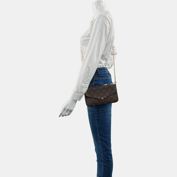 FÉLICIE Monogram Coated Canvas Brown