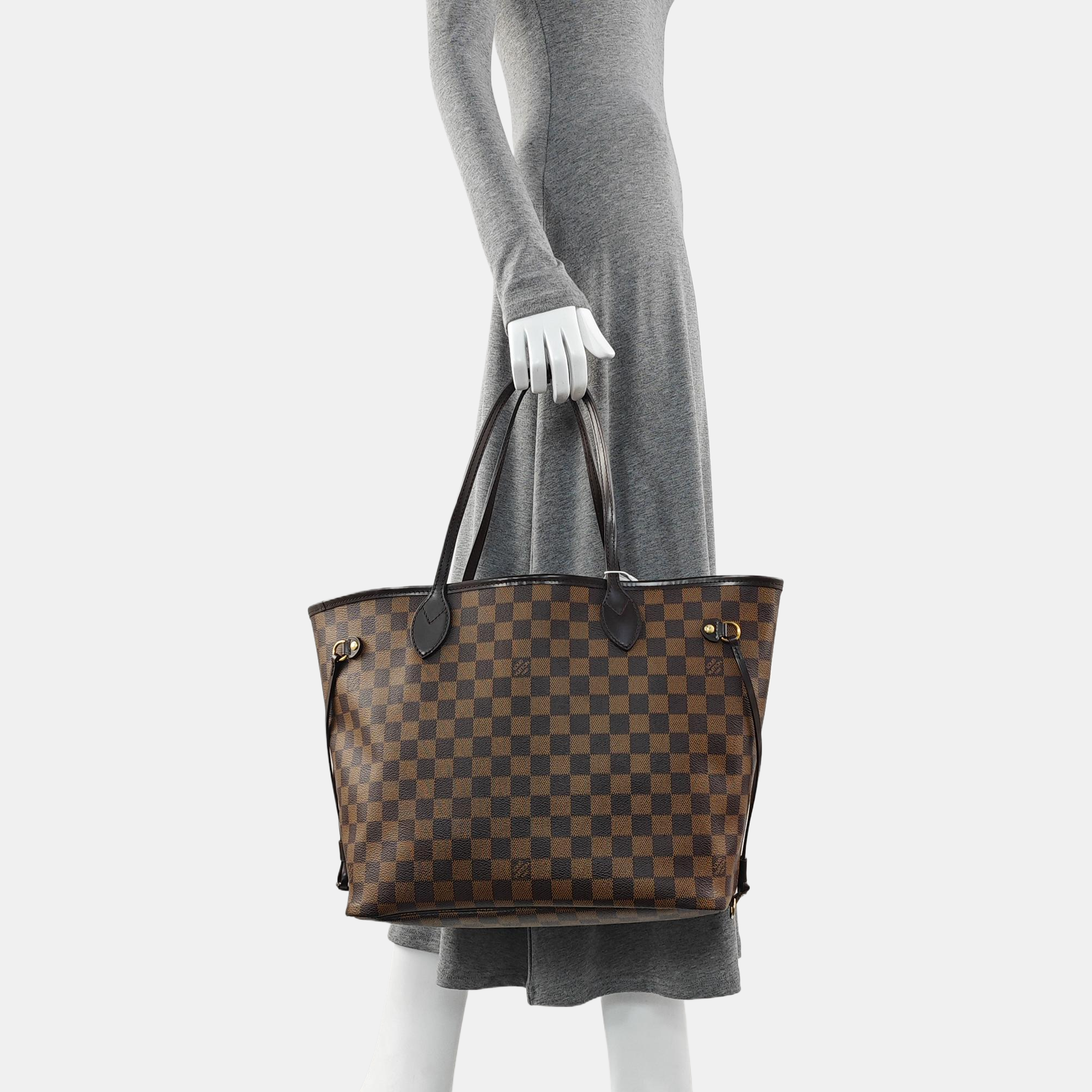 NEVERFULL MM Damier Ebene Coated Canvas Brown