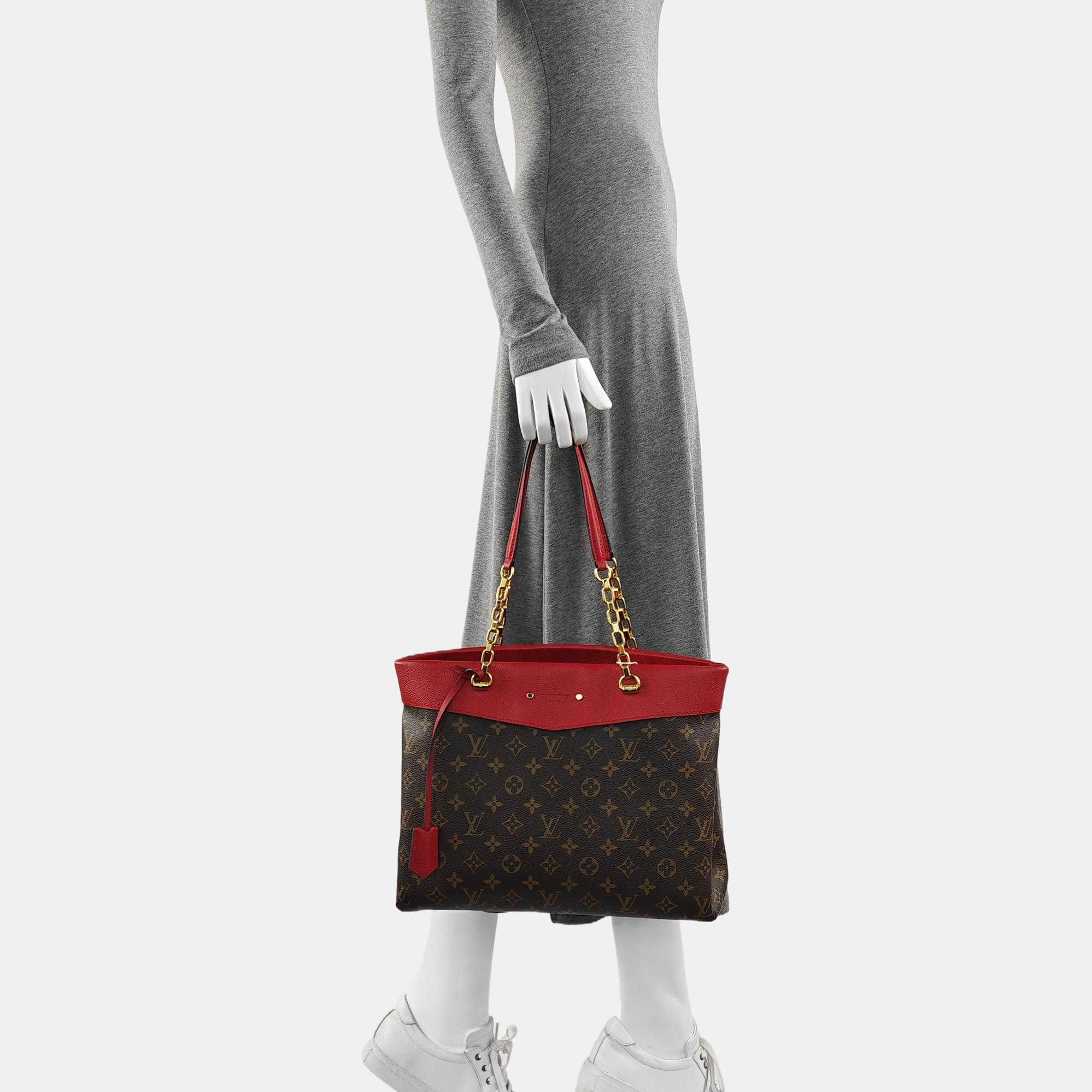 PALLAS MM Monogram Coated Canvas Brown