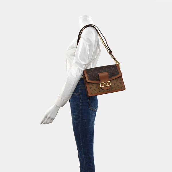 DAUPHINE MM Monogram Coated Canvas Brown
