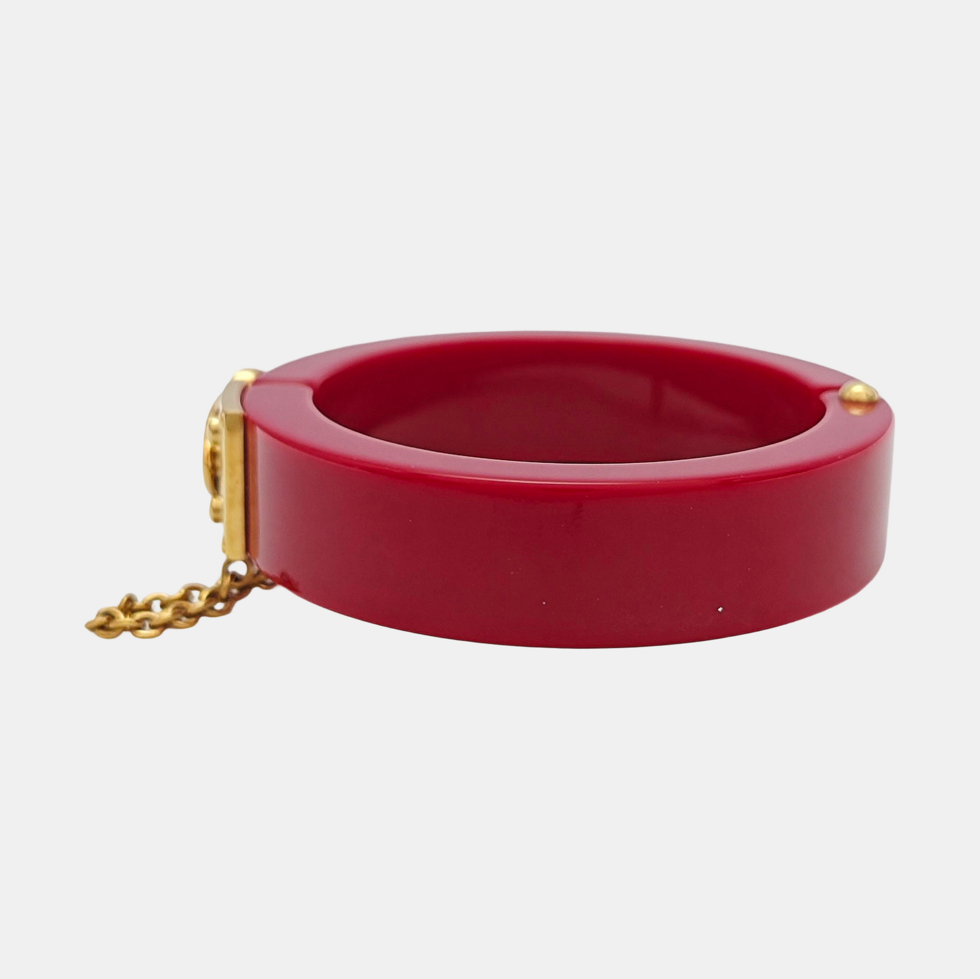 LOCK ME Synthetic Material Red Bangle