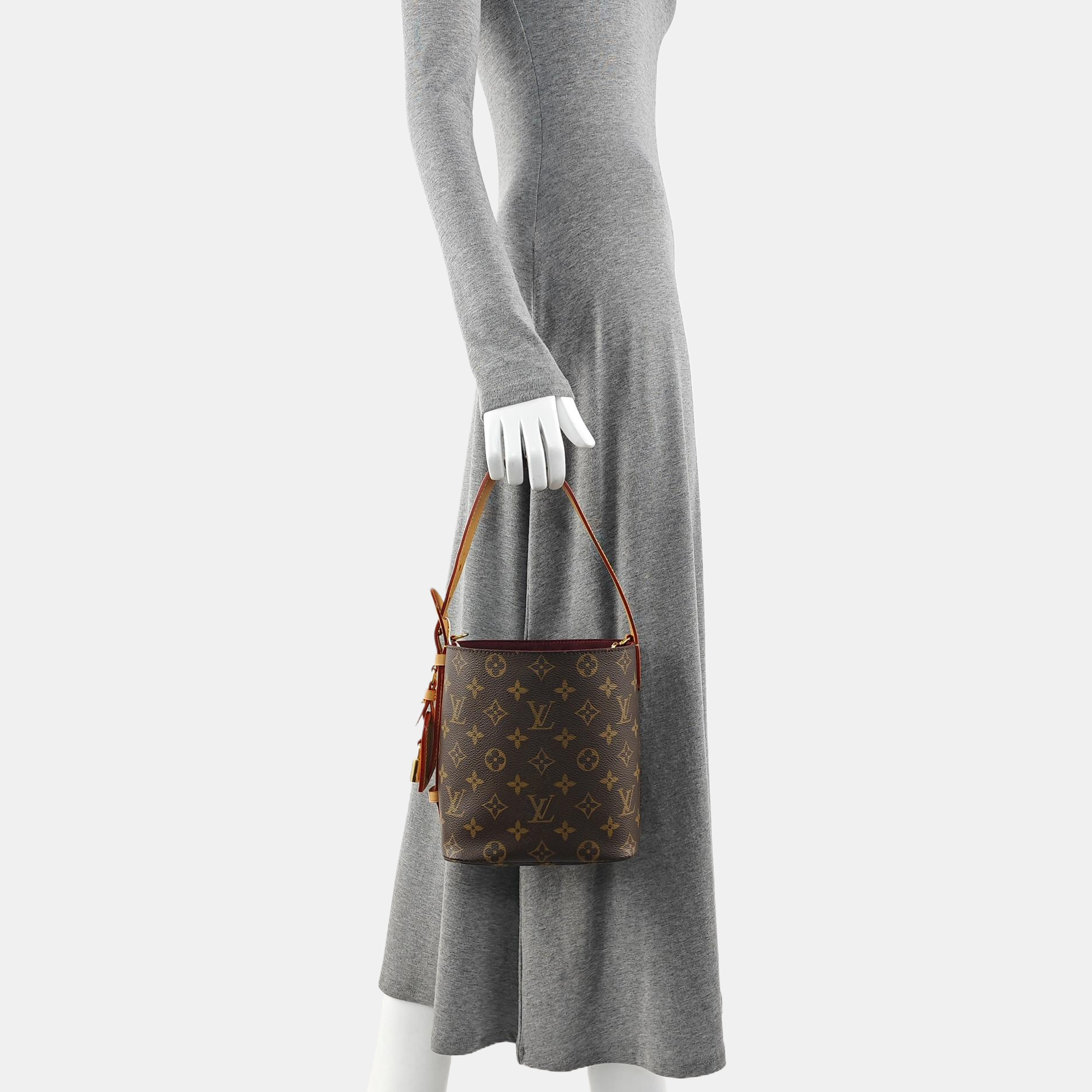 ALL IN BB Monogram Coated Canvas Brown