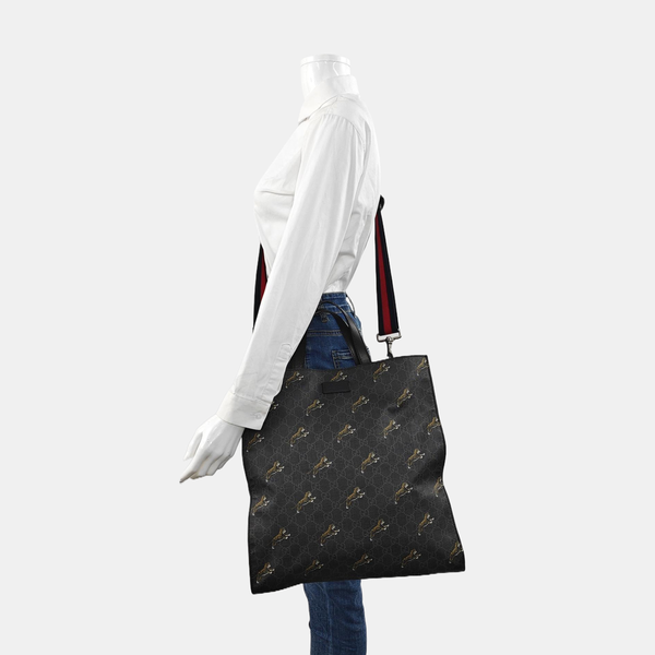 GG Supreme Monogram Coated Canvas Black