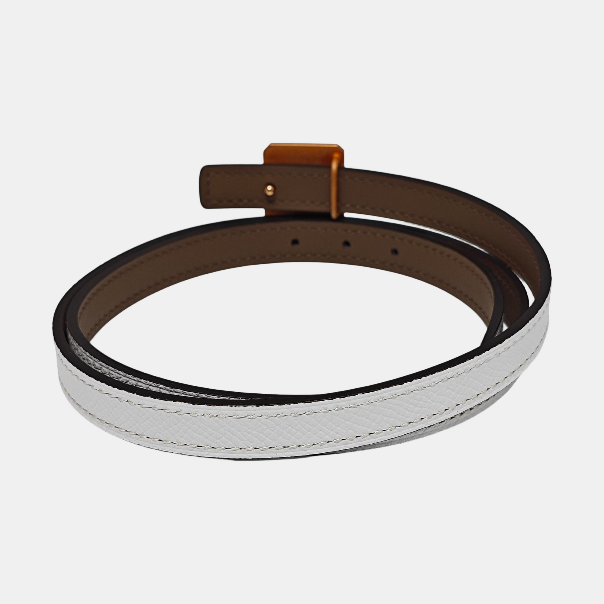 Leather Belt White