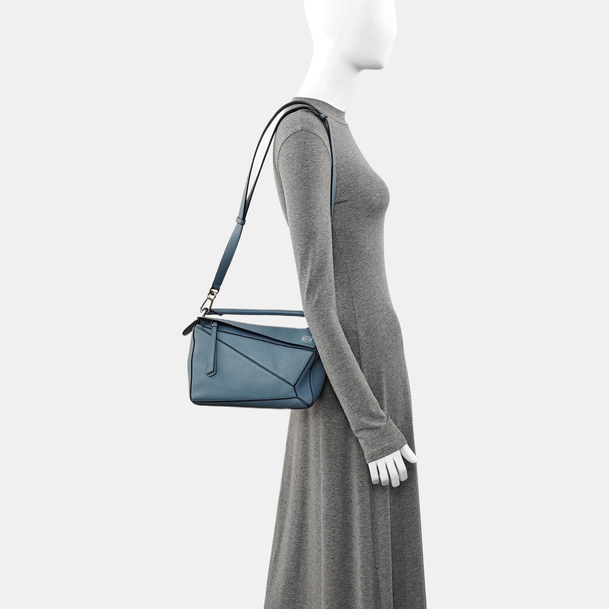 Puzzle Small Calfskin Blue