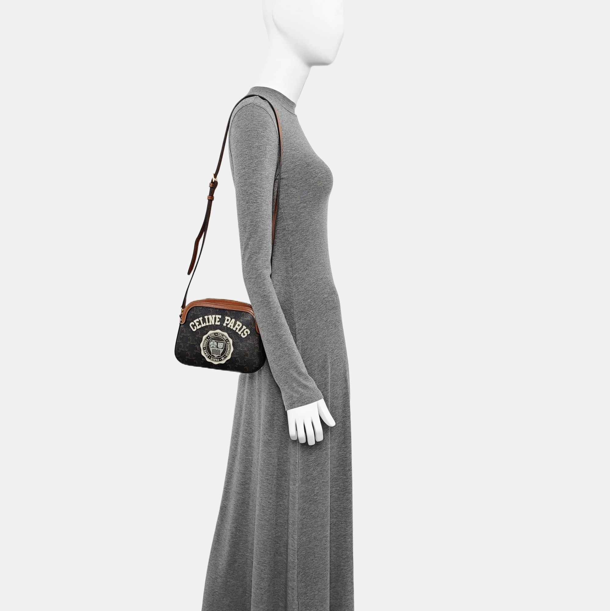 TRIOMPHE CANVAS Small Coated Canvas Black