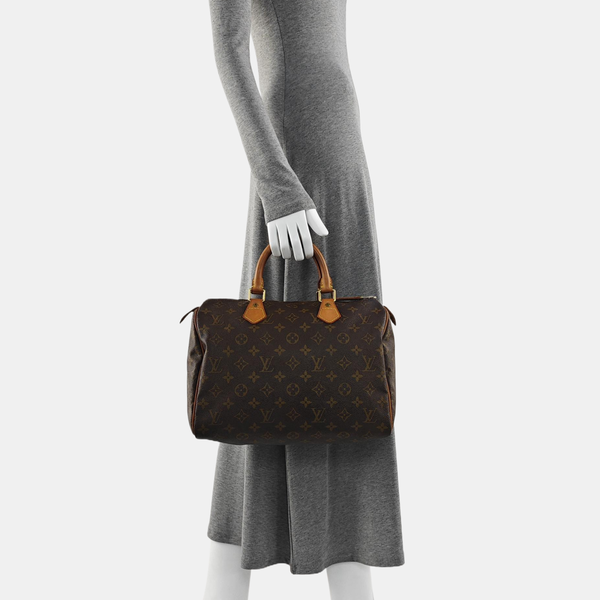 SPEEDY 30 Monogram Coated Canvas Brown