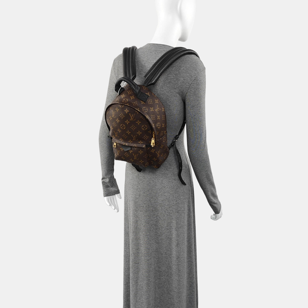 Authenticated pre-owned  PALM SPRINGS PM Monogram Coated Canvas Brown - Backpack at Looply
