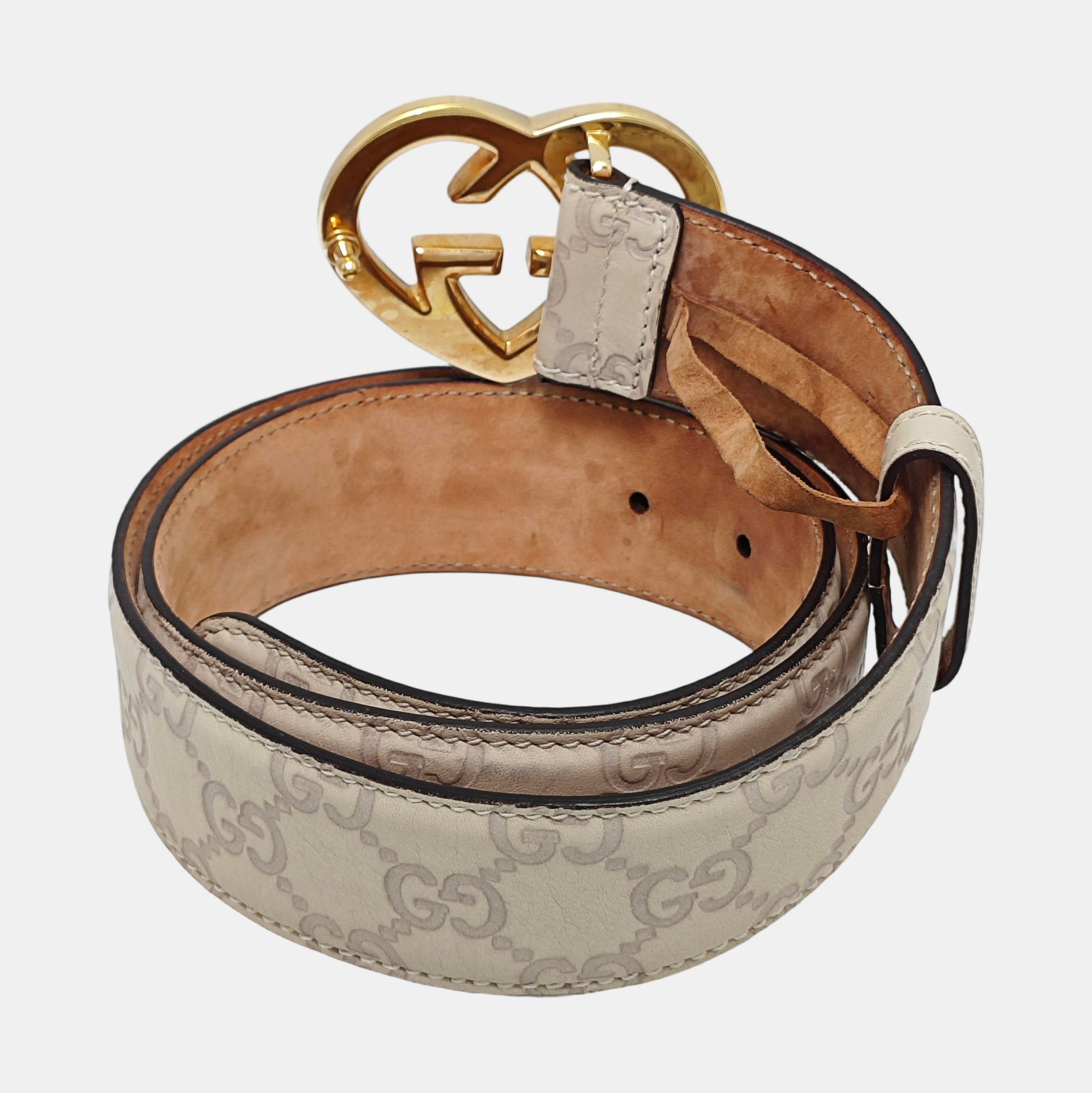 Leather Belt White