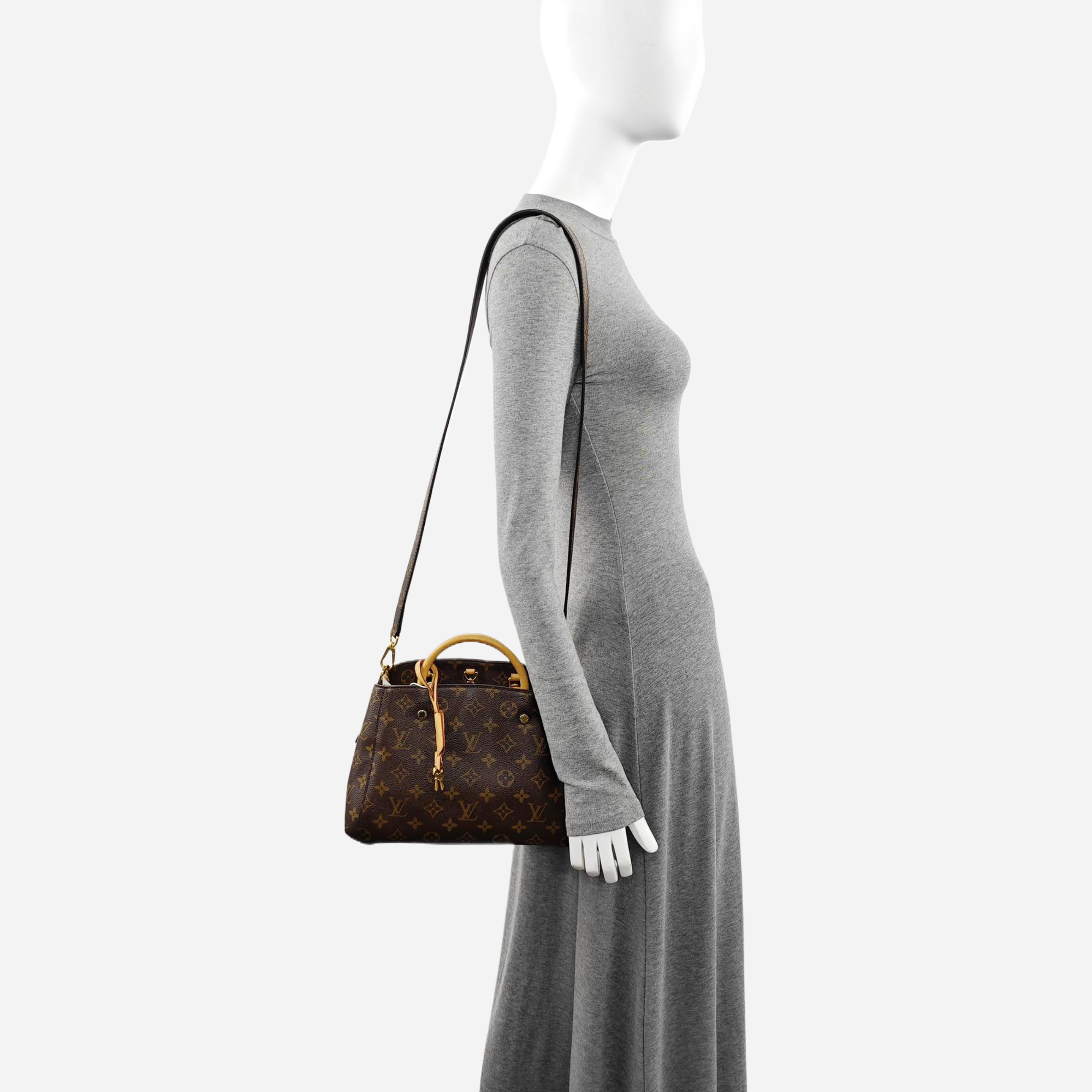 MONTAIGNE Monogram Coated Canvas Brown