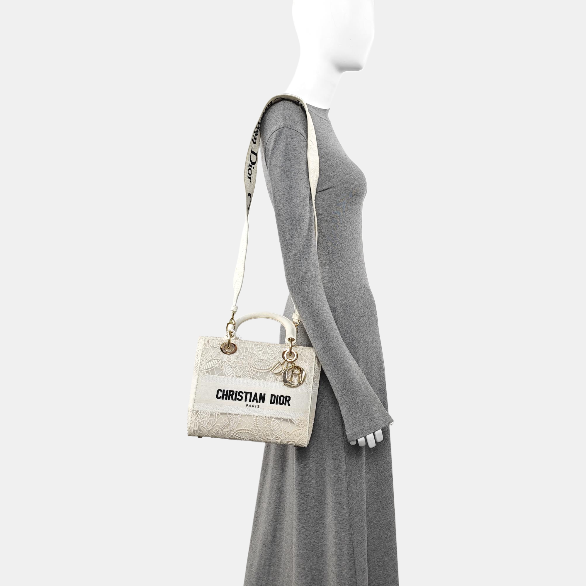 Lady D-Lite Medium Canvas White