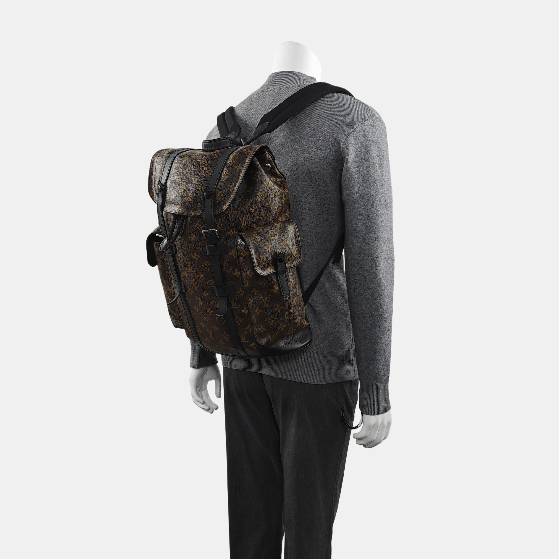 CHRISTOPHER MM Monogram Coated Canvas Brown