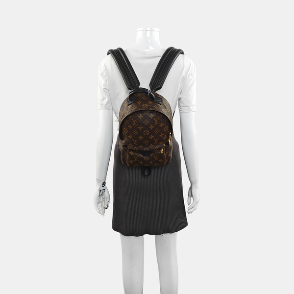 Authenticated pre-owned  PALM SPRINGS PM Monogram Coated Canvas Brown - Backpack at Looply
