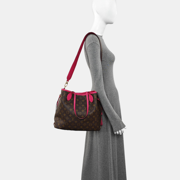 NEVERFULL INSIDE OUT MM Monogram Coated Canvas Brown