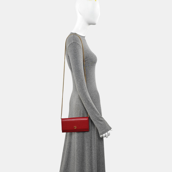 GG Marmont Super Mini Calfskin Red