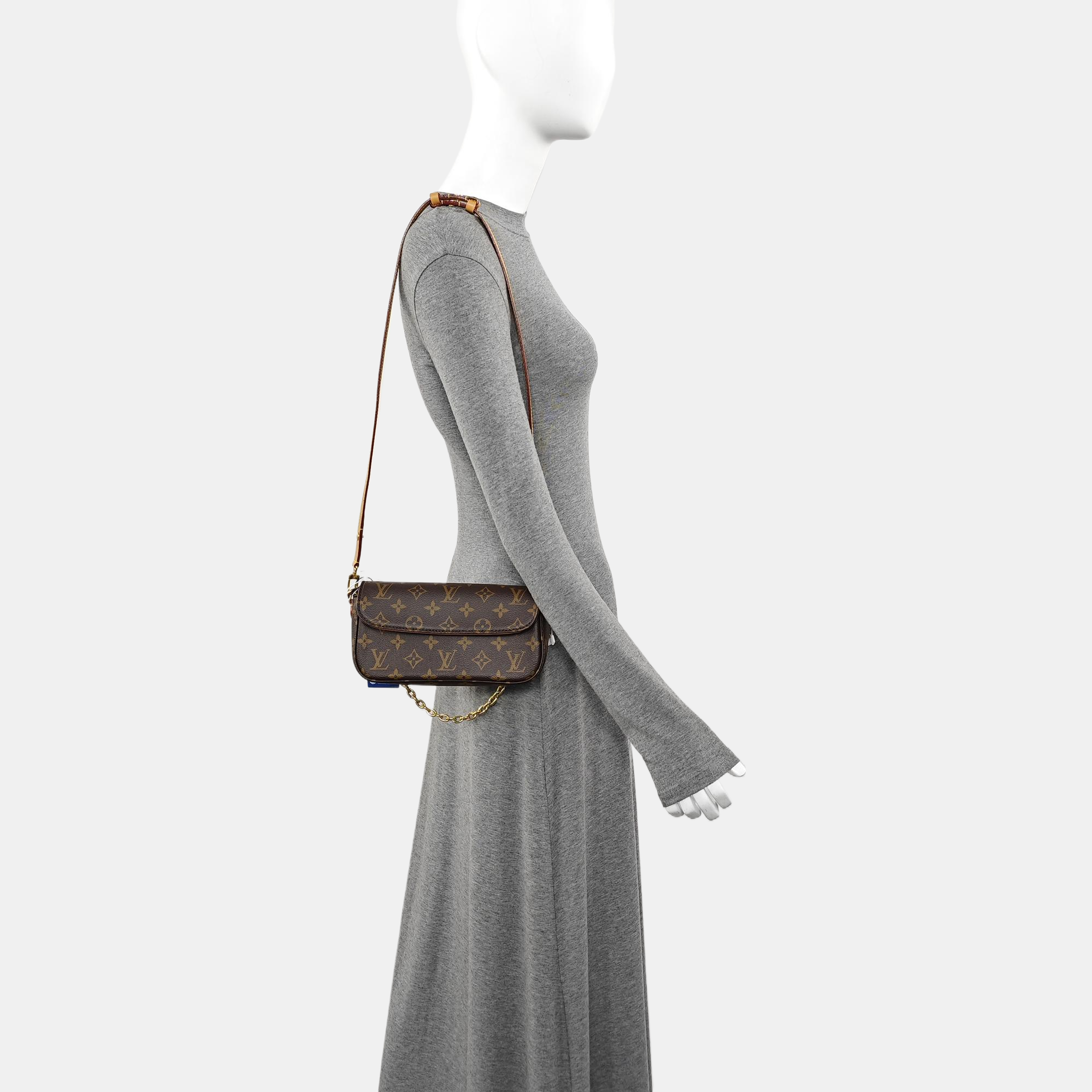 IVY Monogram Coated Canvas Brown