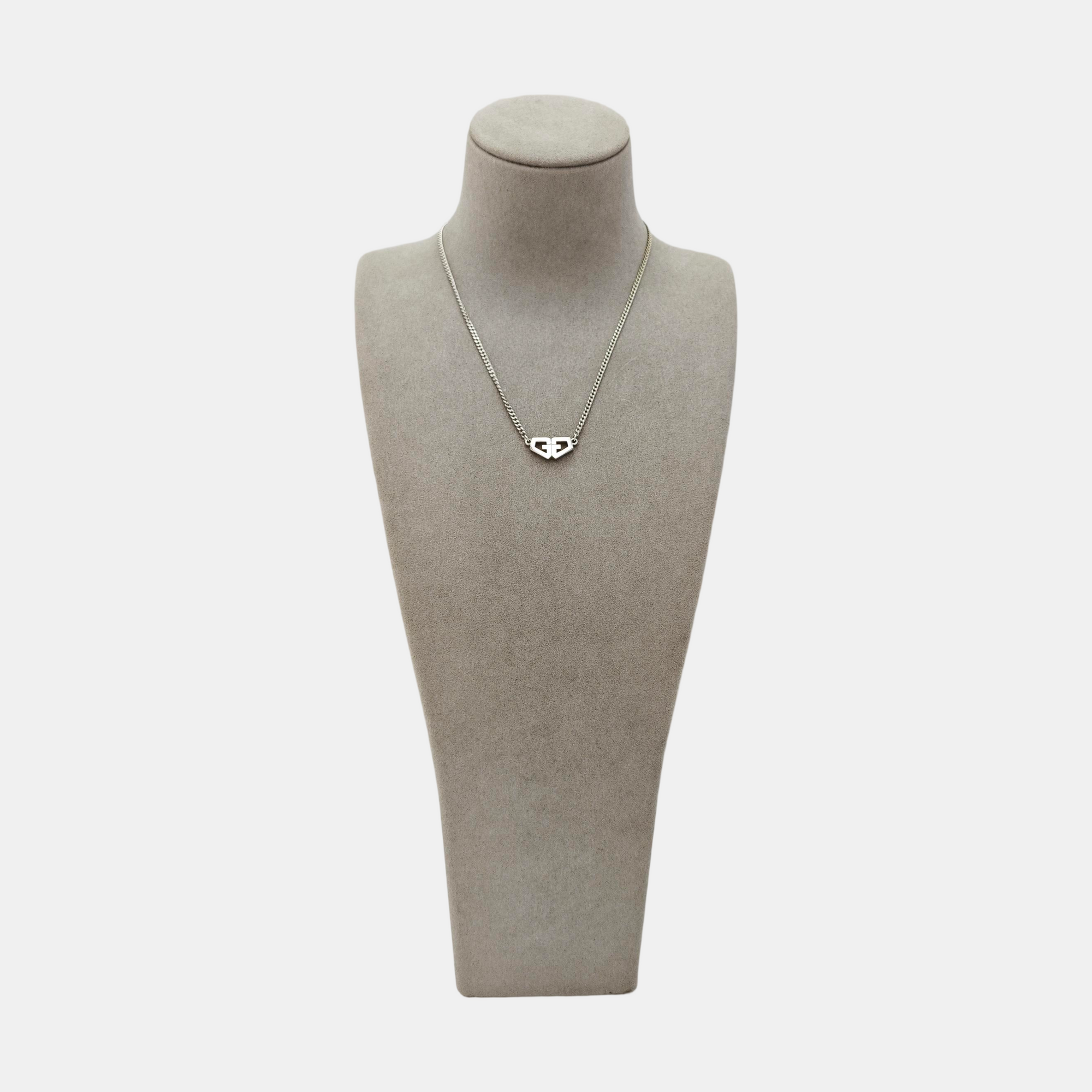 G Cube Metal Silver Necklace