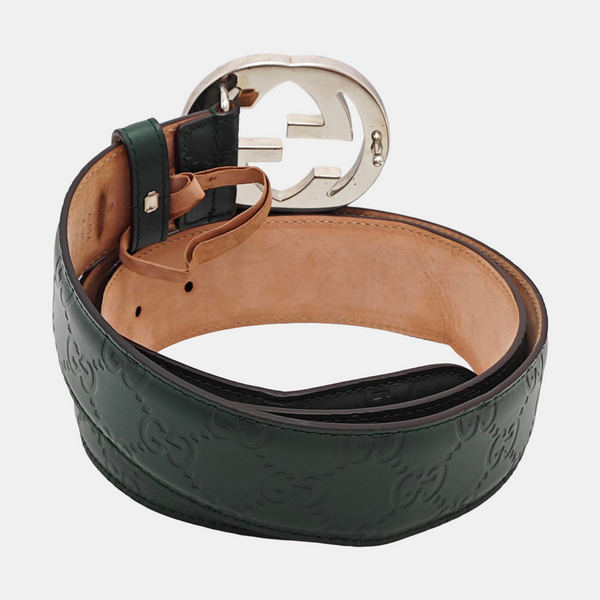 Leather Belt Green