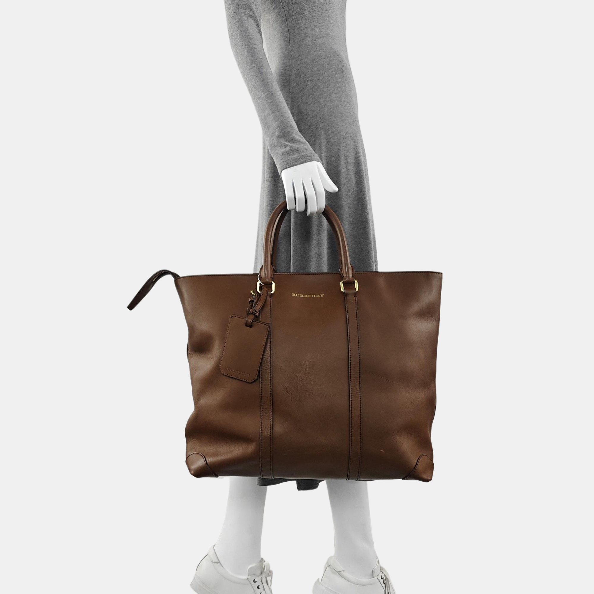 Calfskin Tote Bag Brown