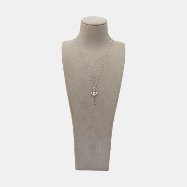 Tiffany Keys 18k White Gold Silver Necklace