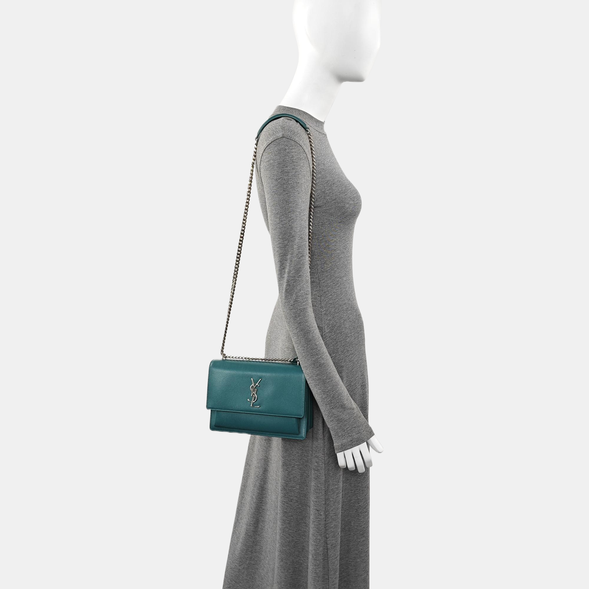 SUNSET Medium Calfskin Green