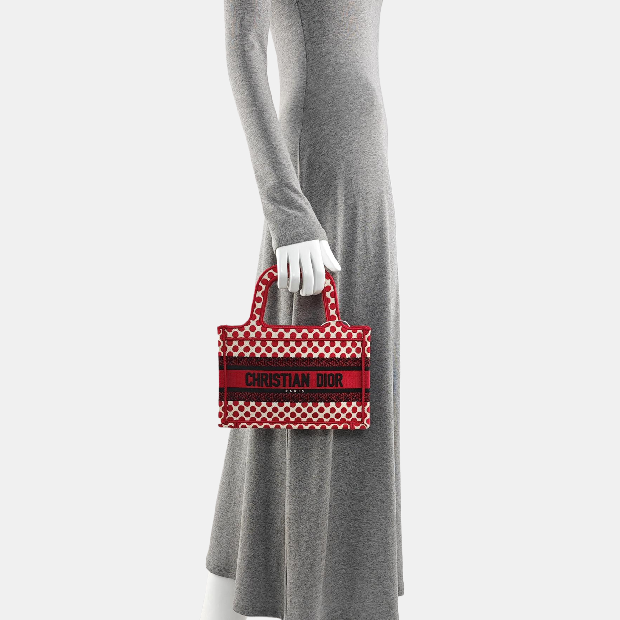 Book Tote Mini Canvas Red