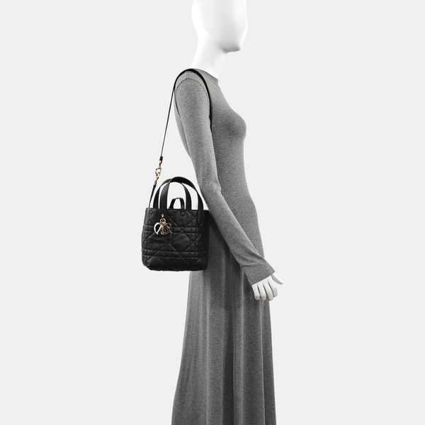 Toujours Small Cannage Calfskin Black