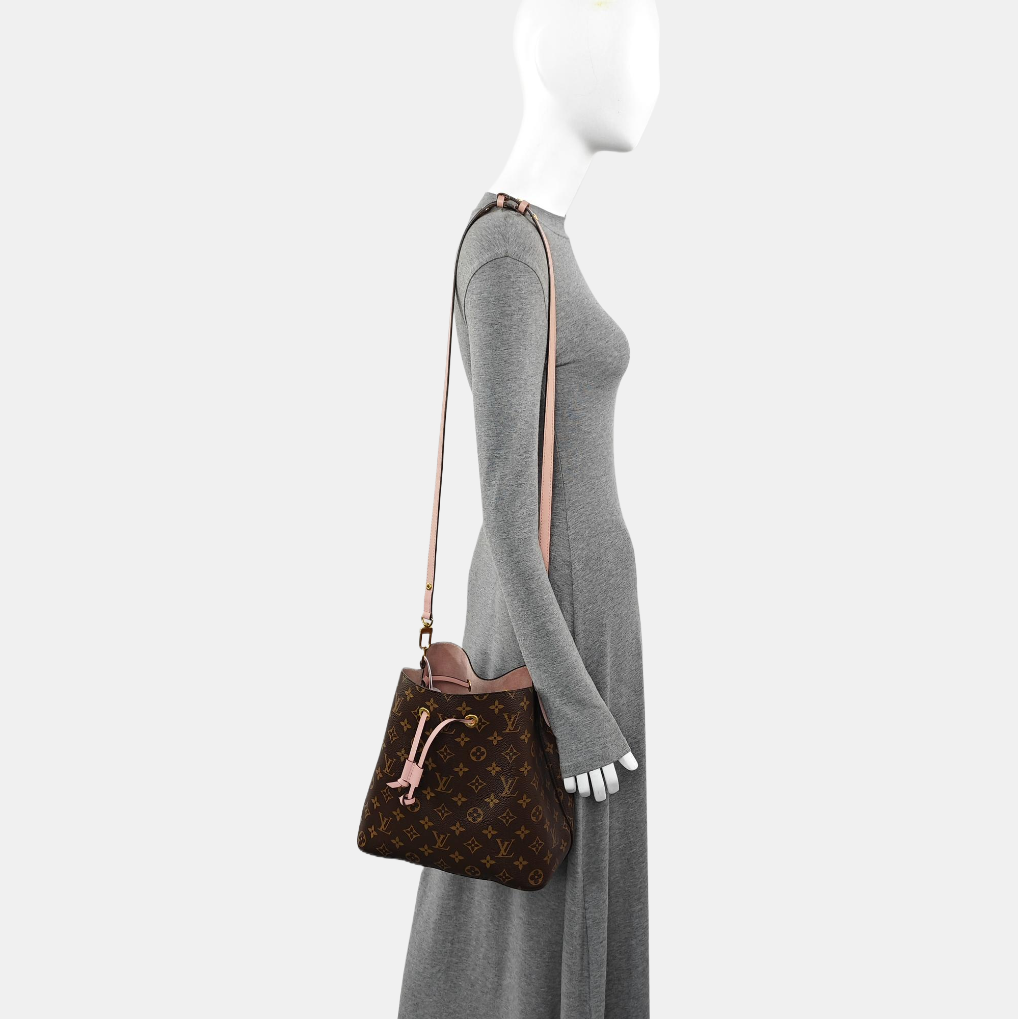 NÉONOÉ MM Monogram Coated Canvas Brown