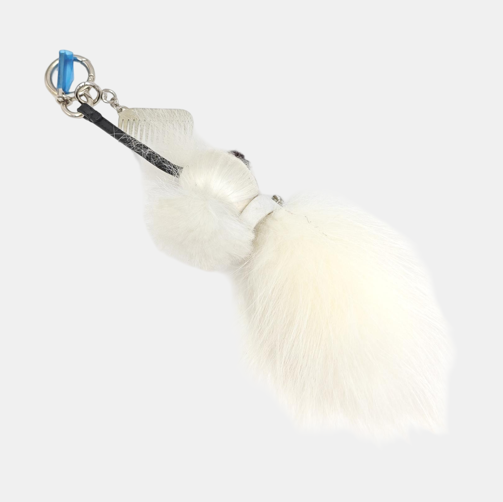 Synthetic Bag Charm White