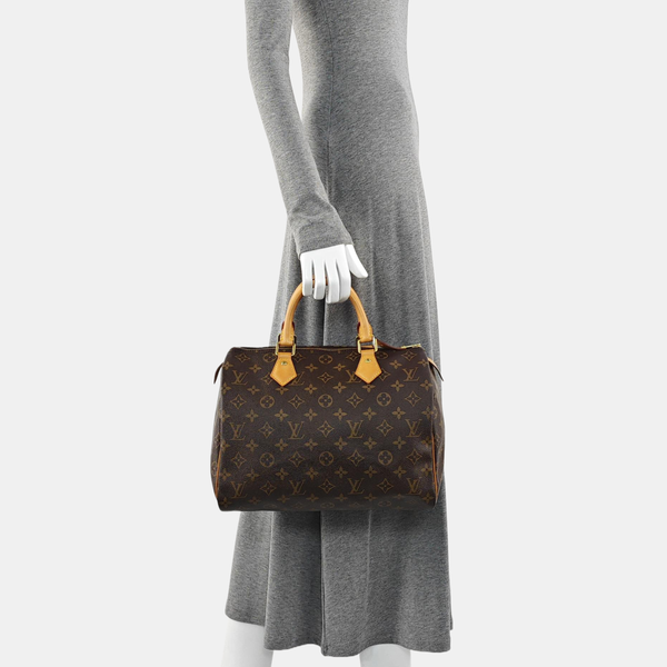 SPEEDY 30 Monogram Coated Canvas Brown
