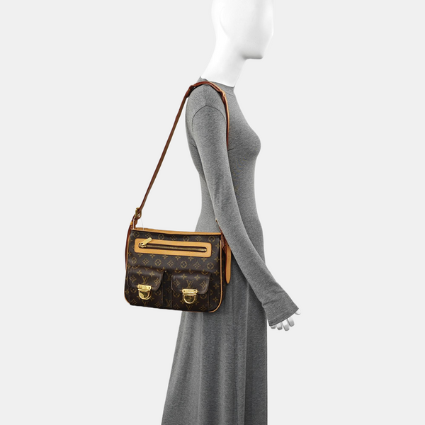 HUDSON GM Monogram Coated Canvas Brown