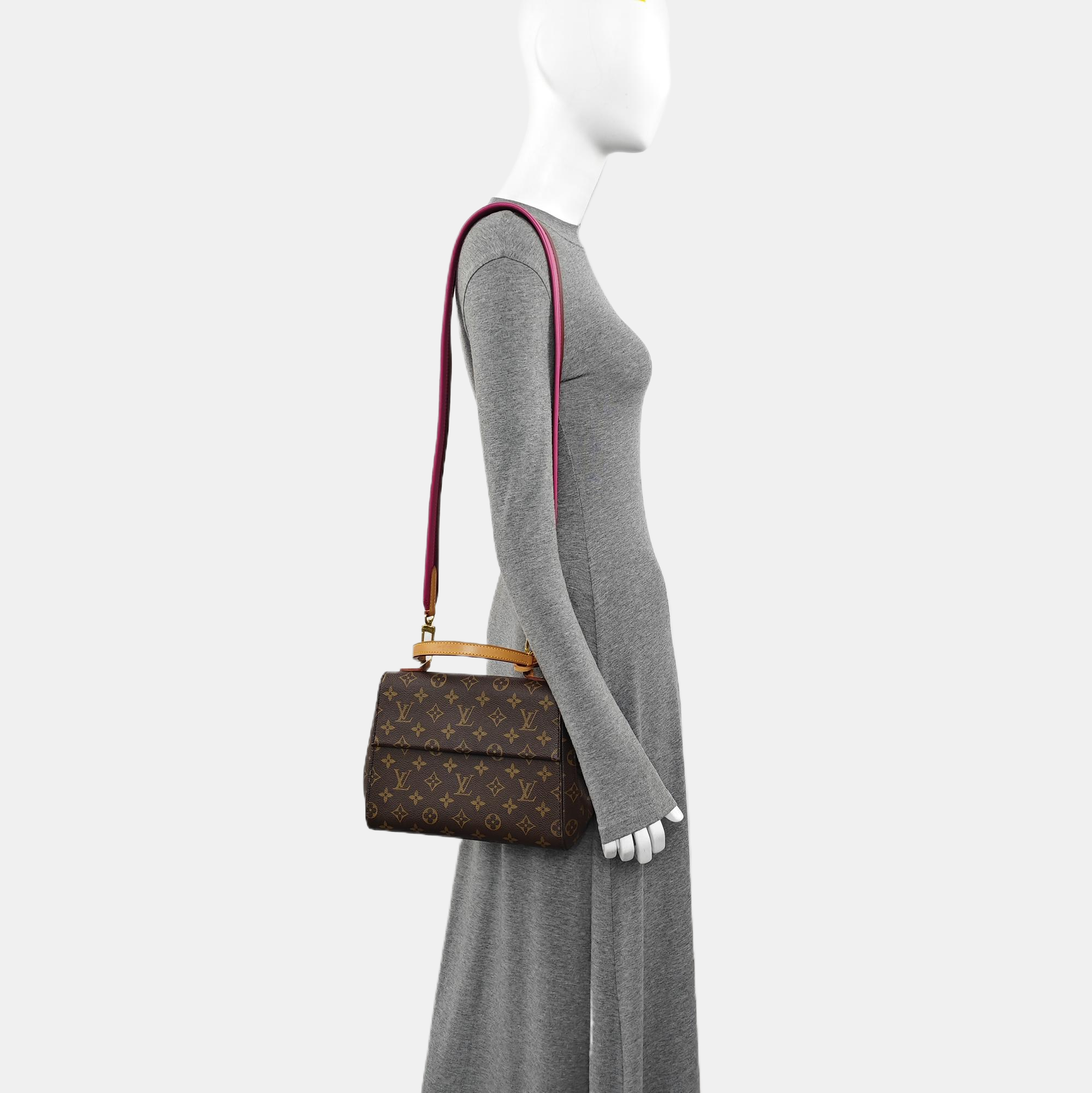 CLUNY PM Monogram Coated Canvas Brown