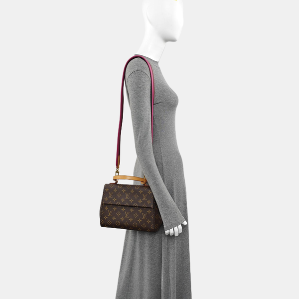 CLUNY PM Monogram Coated Canvas Brown