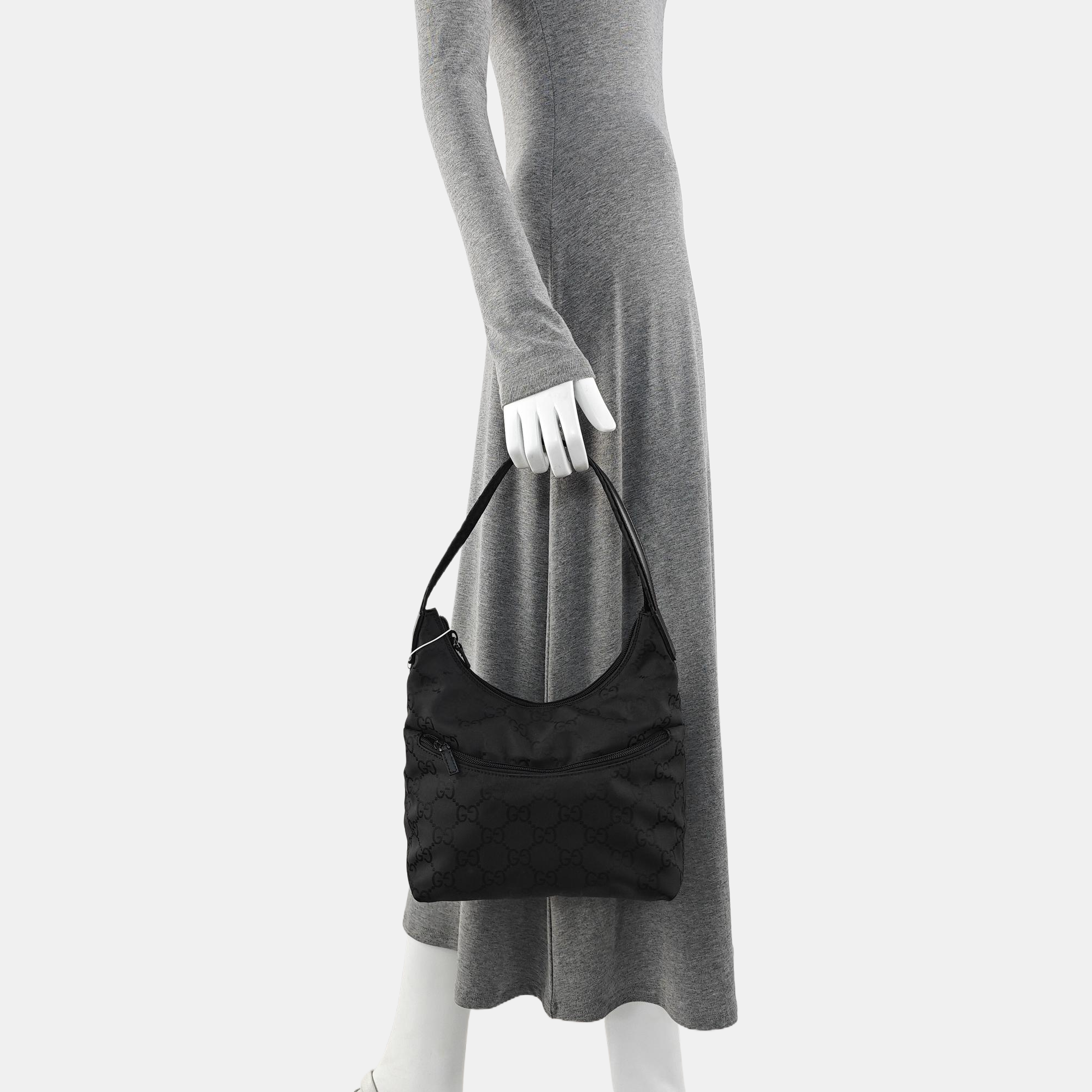 Monogram Canvas Shoulder Bag Black