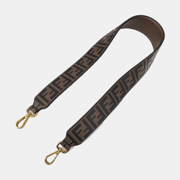 Fur Bag Strap Brown
