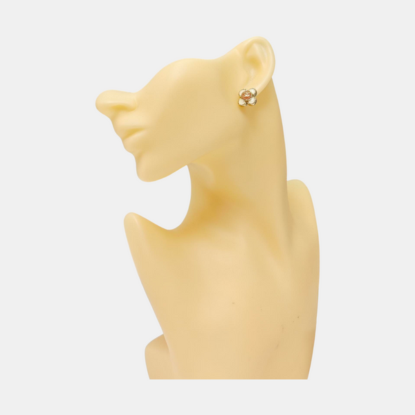 Resin White Stud Earrings