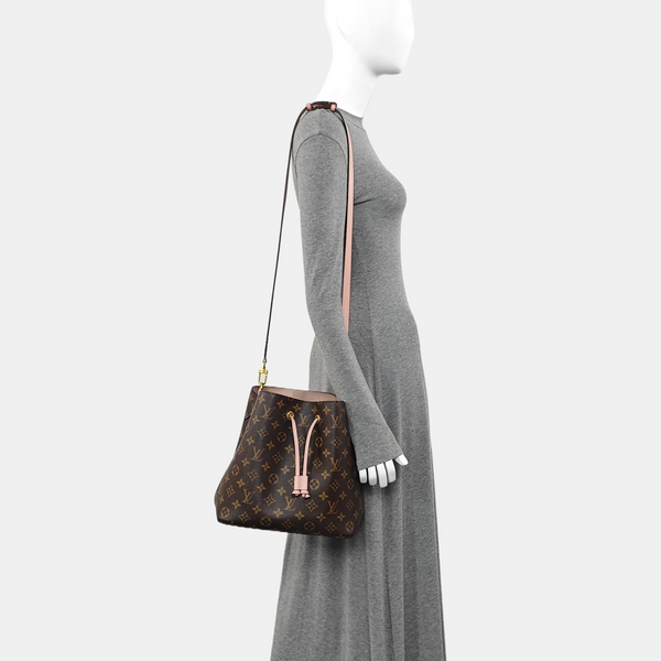 NÉONOÉ MM Monogram Coated Canvas Brown