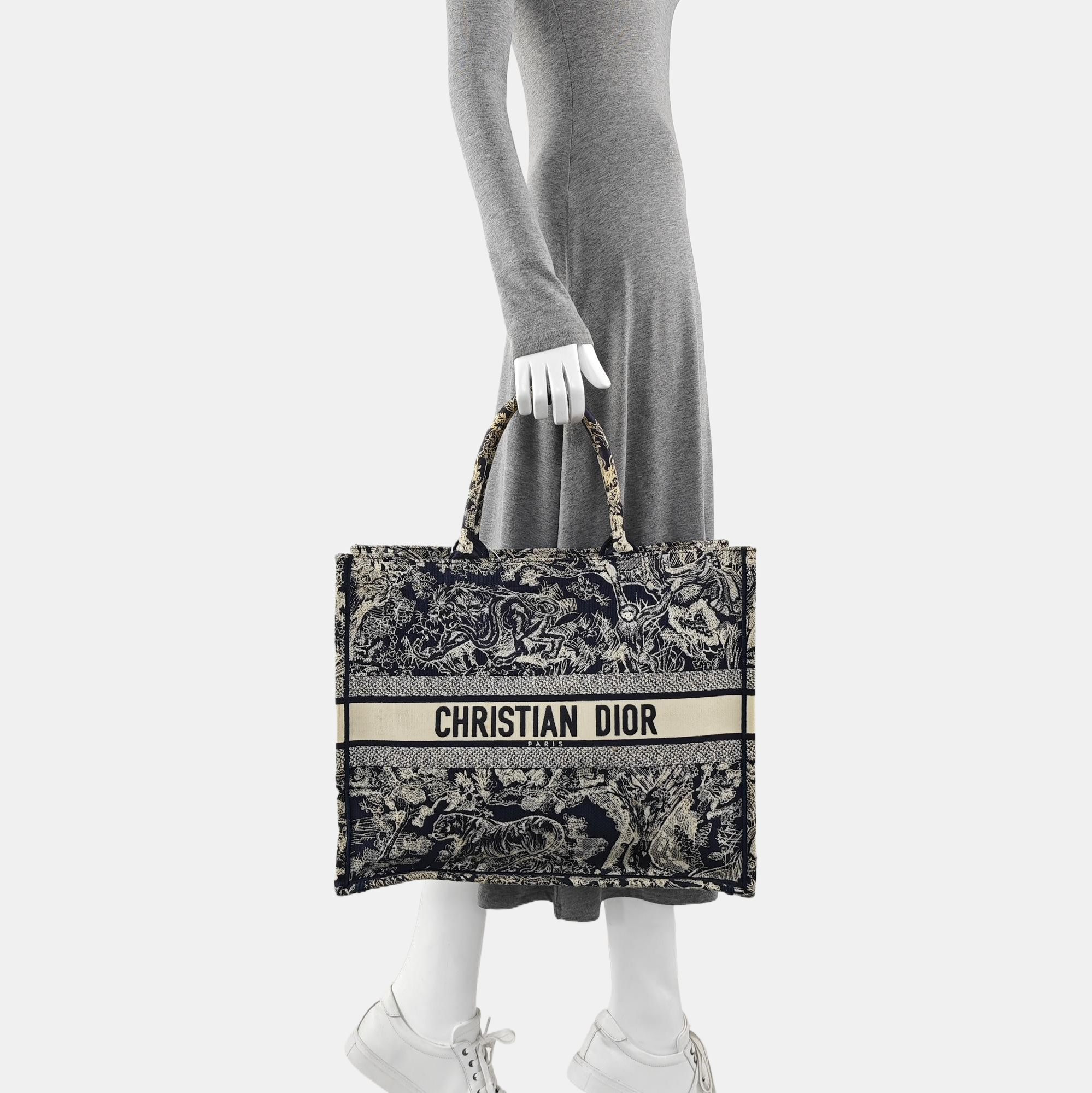Book Tote Large Fabric Blue