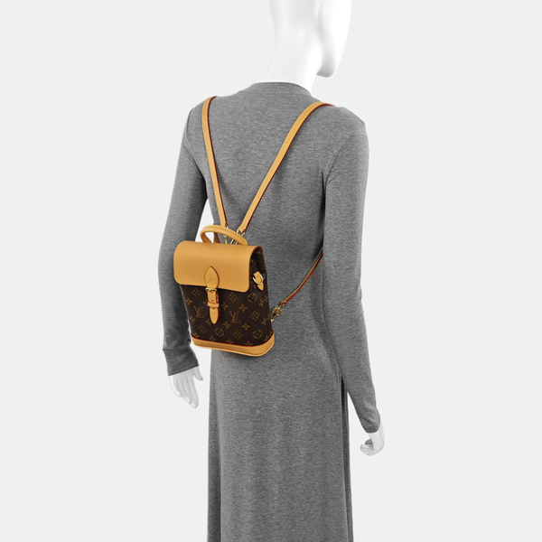 SOHO Mini Monogram Coated Canvas Brown