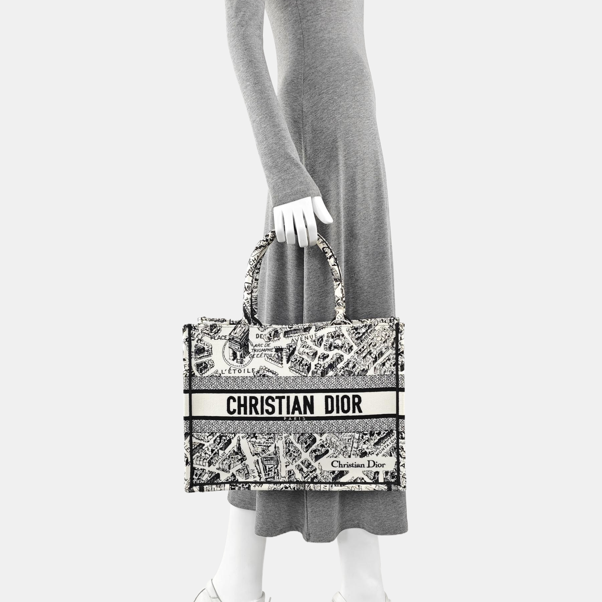 Book Tote Medium Canvas White