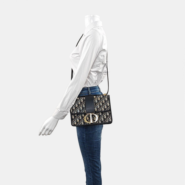 30 Montaigne Oblique Canvas Blue