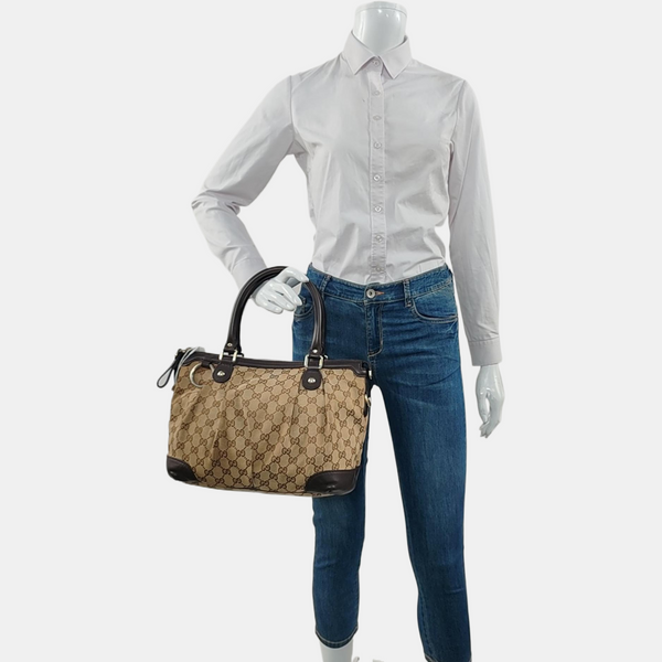 Sukey Monogram Canvas Brown