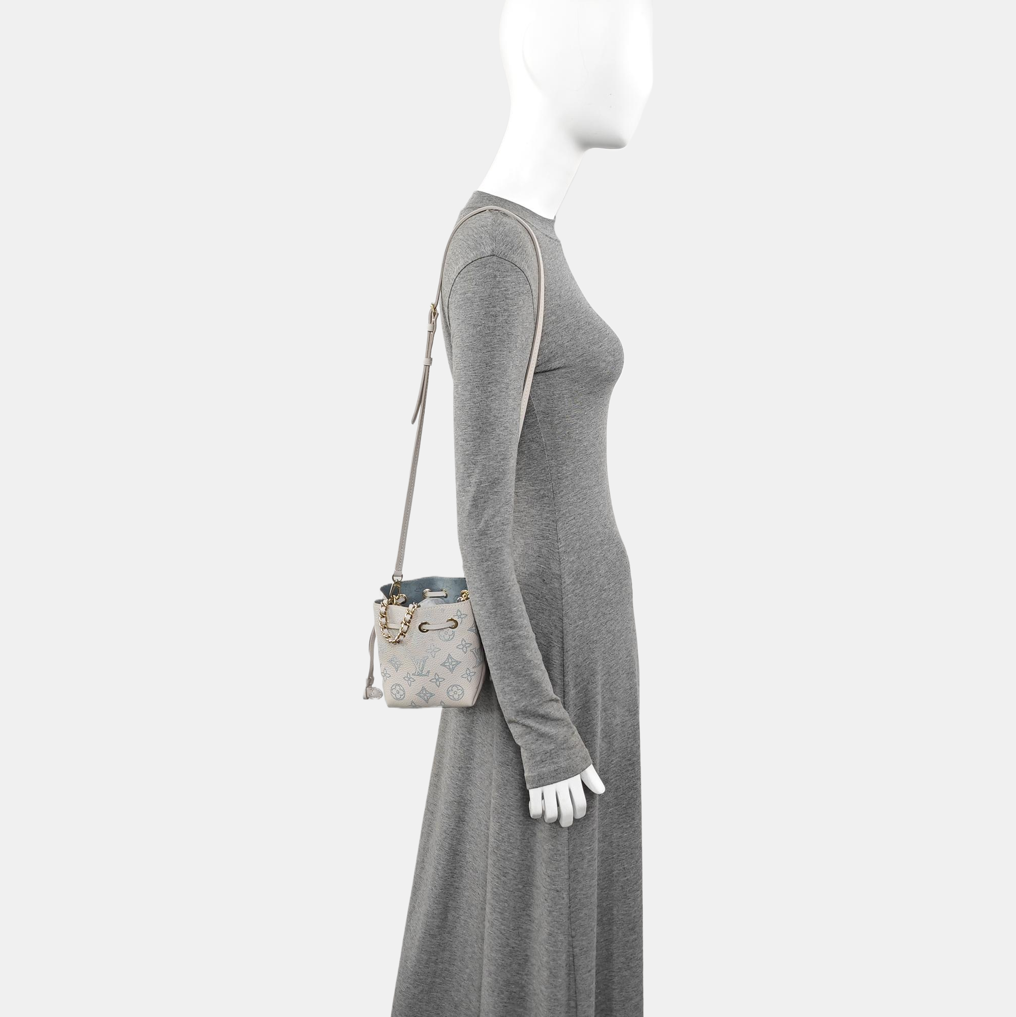BELLA Monogram Calfskin Gray