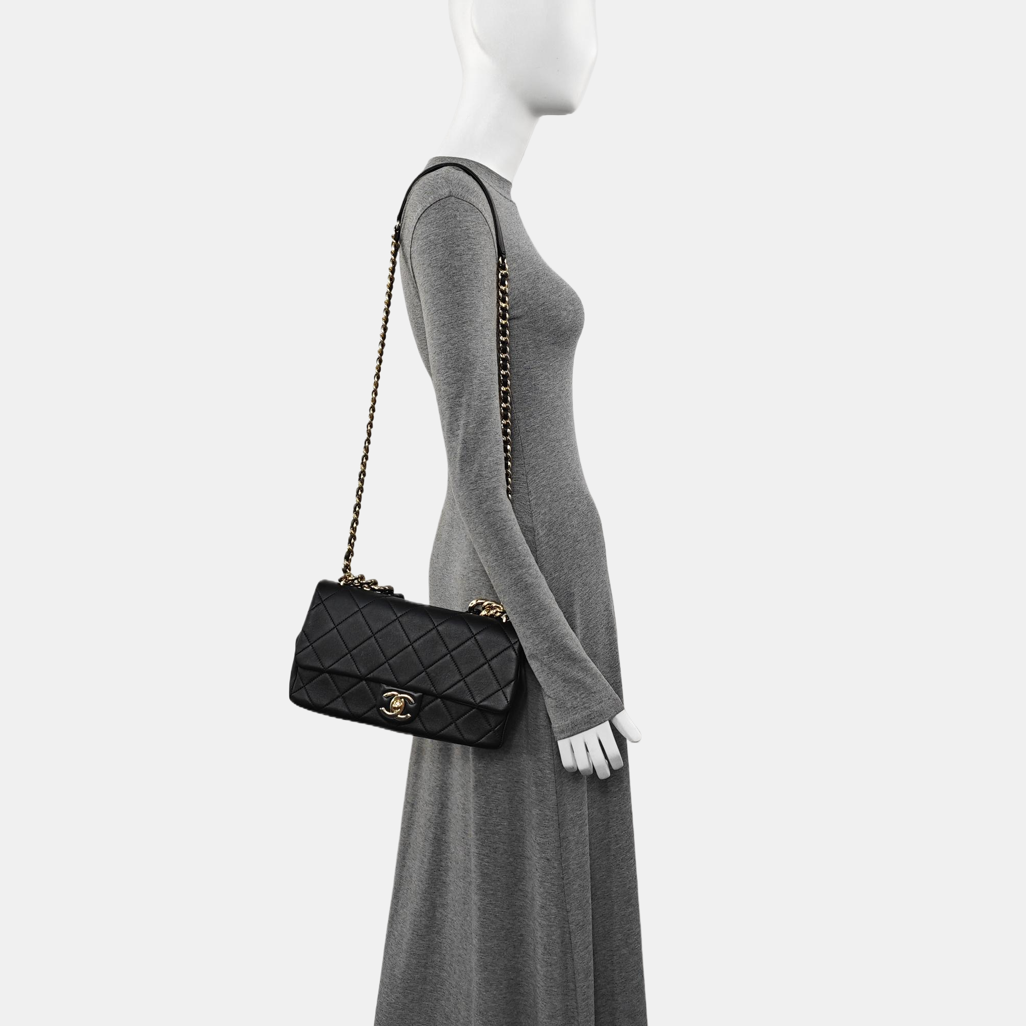 Quilted Lambskin Black