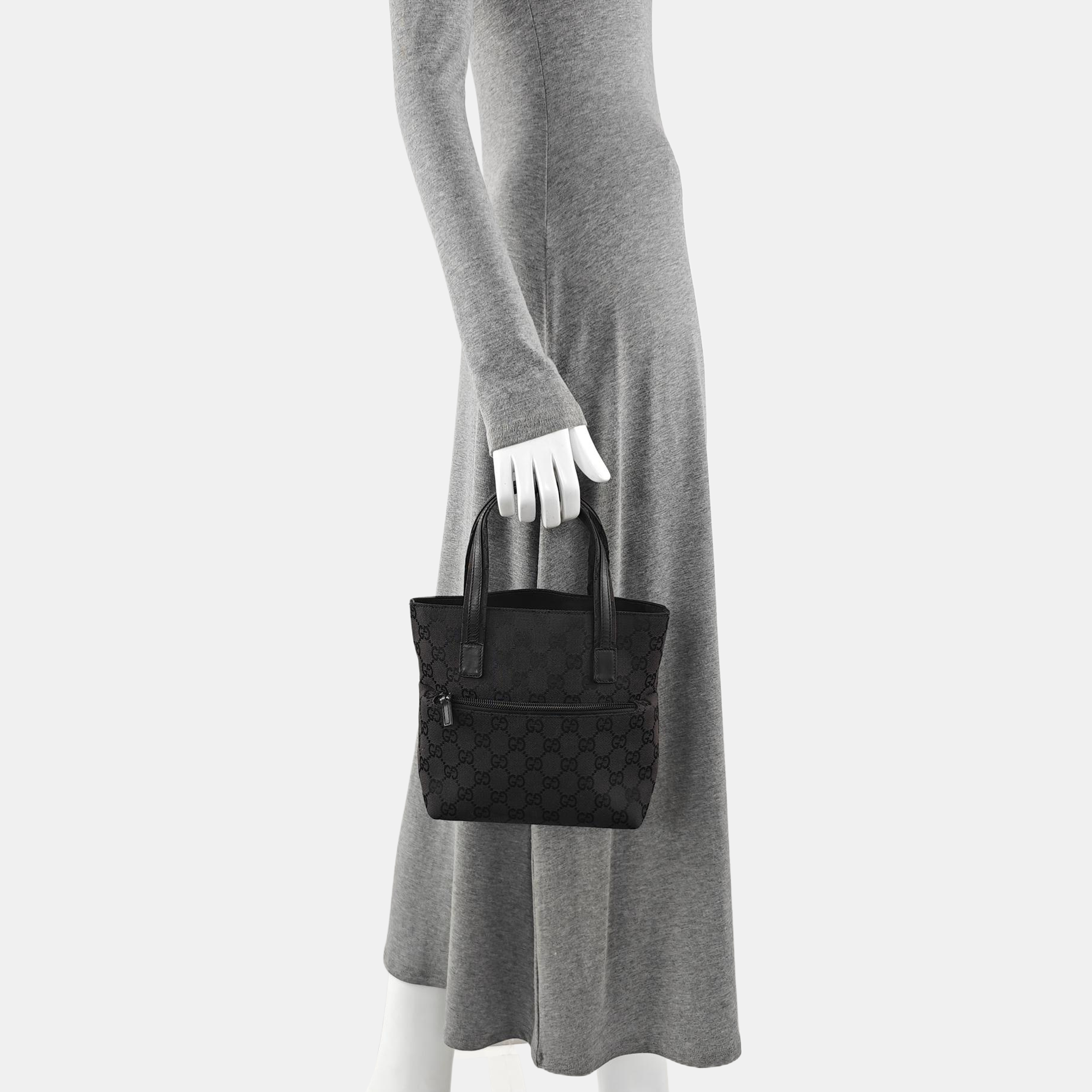 Monogram Canvas Top Handle Bag Black