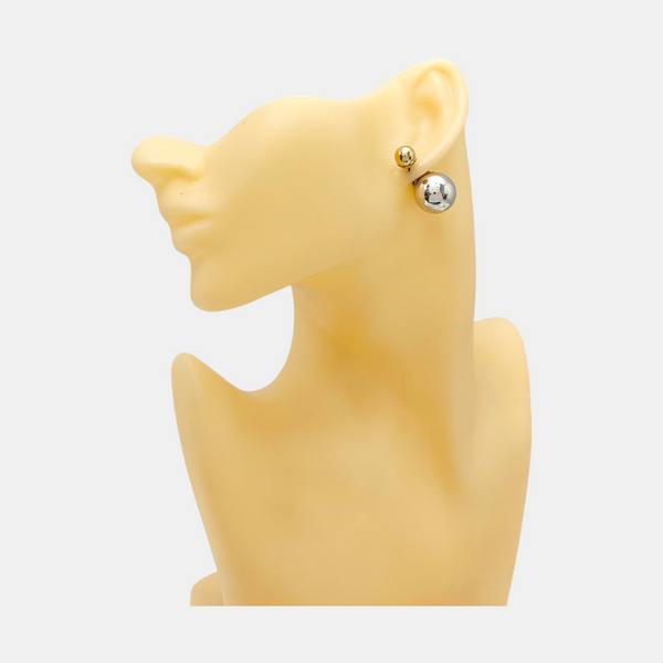 Dior Tribales Metal Silver Stud Earrings