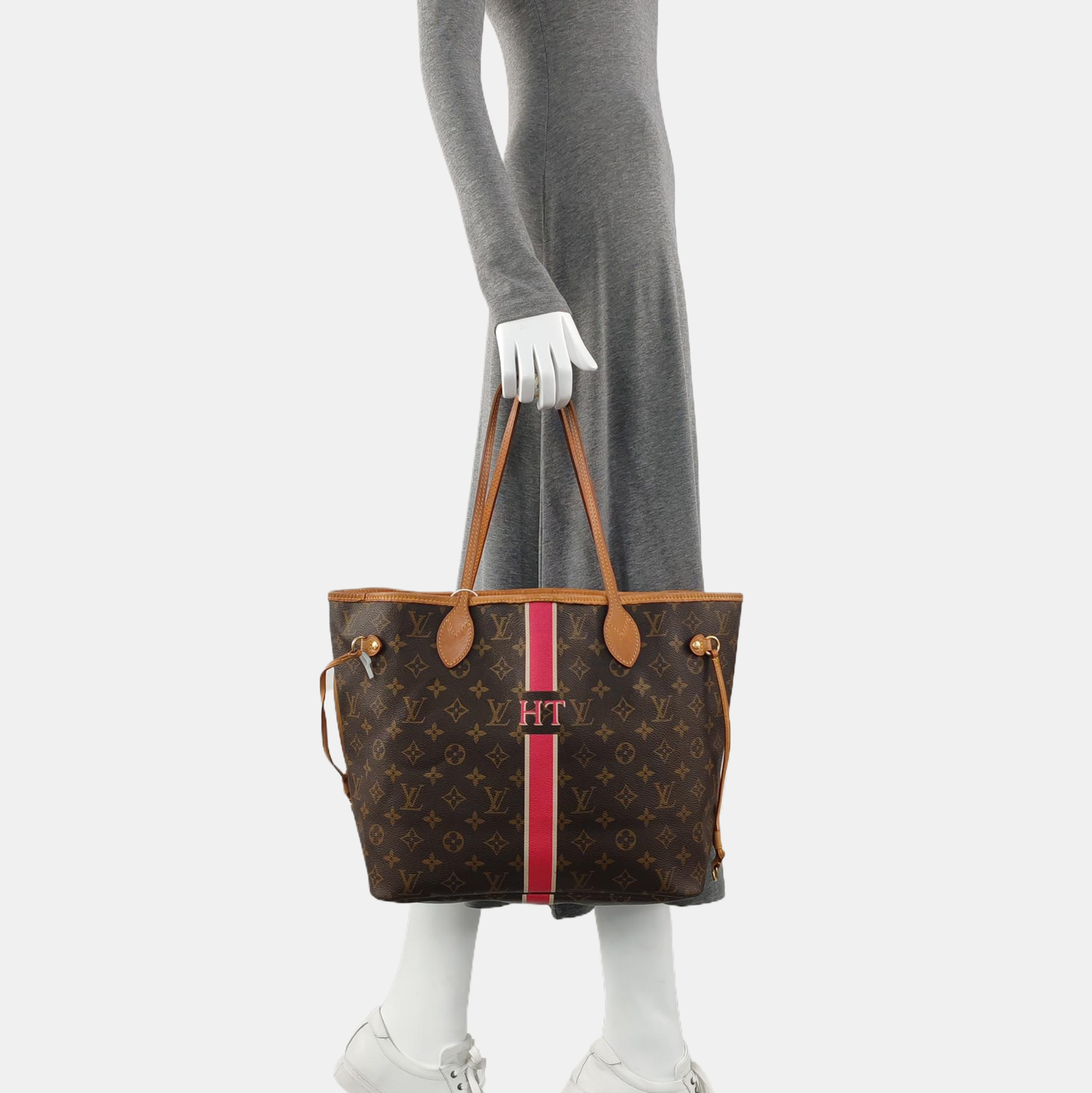 NEVERFULL MM Monogram Coated Canvas Brown