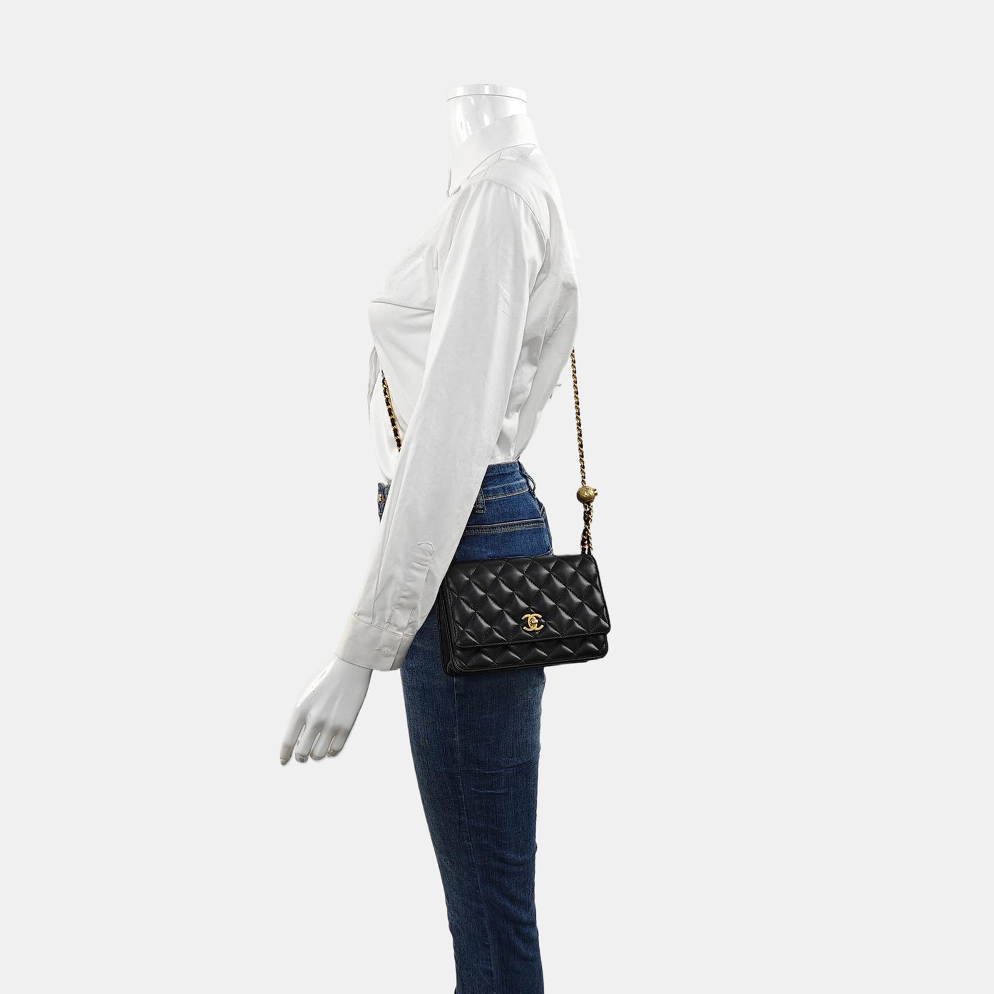 TRENDY CC Quilted Lambskin Black