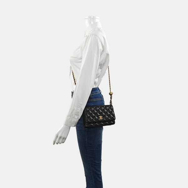 TRENDY CC Quilted Lambskin Black